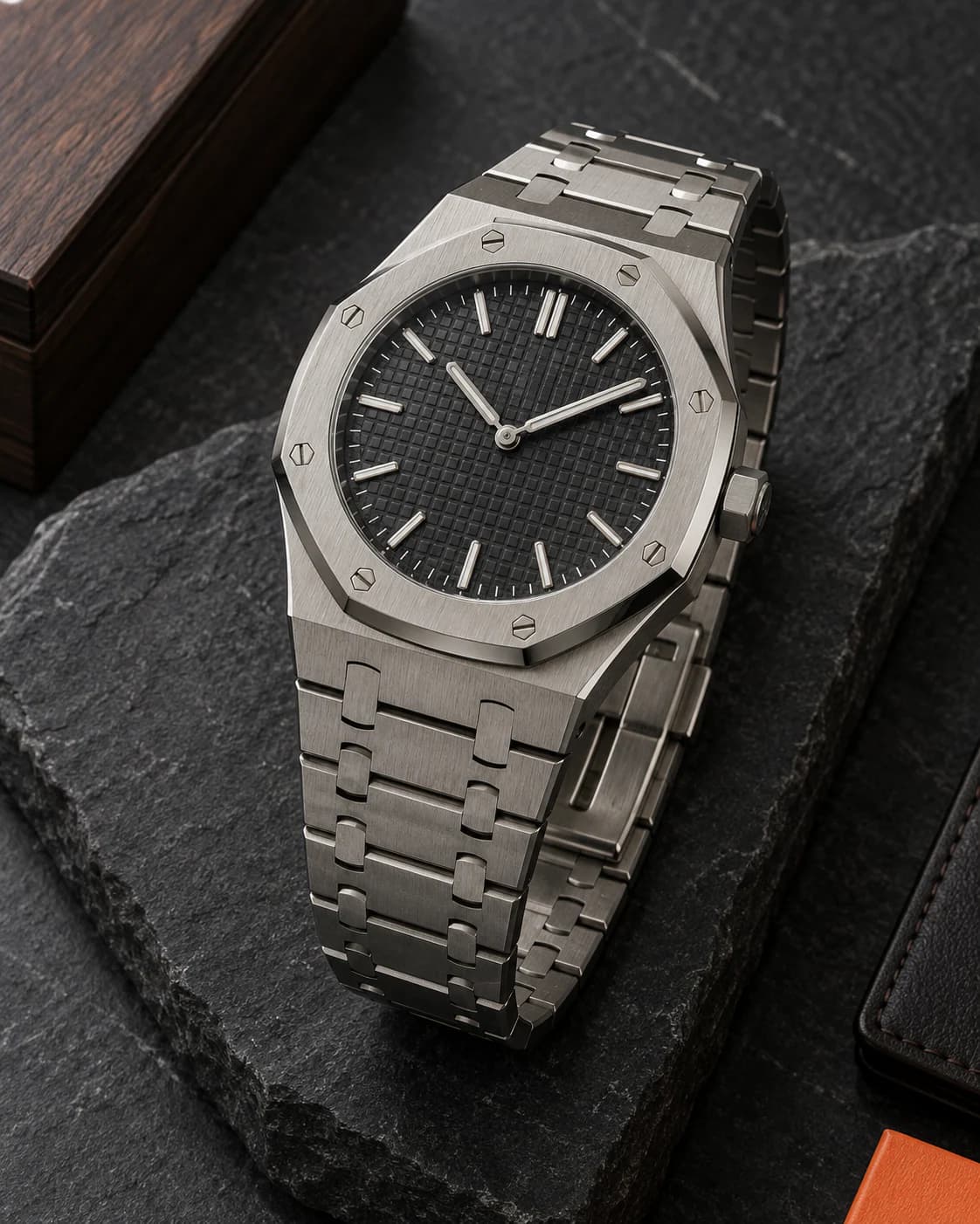 Audemars Piguet Royal Oak 15500 (WL-0709, 2022) - dial, case and integrated steel, front view