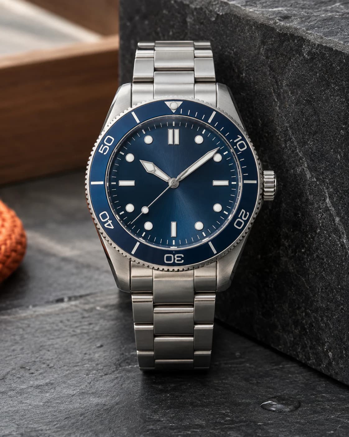 Omega Seamaster 300 (WL-0402, 2023) - dial, case and steel bracelet, front view